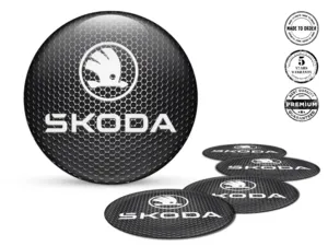 Skoda Radaufkleber Stil Rennsport-Silikon-Badges
